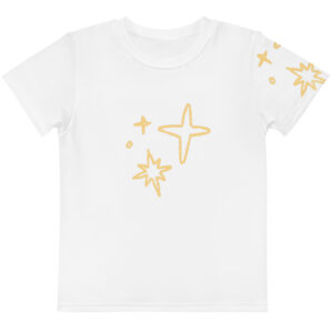 Kids cotton crew neck t-shirt "Golden Glow"