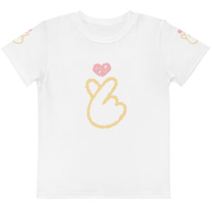 Kids cotton crew neck t-shirt "Heart Gesture"