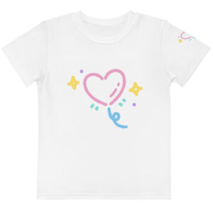 Kids cotton crew neck t-shirt “Love Float”
