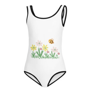 All-Over Print Kids Swimsuit "Bloom Buzz"