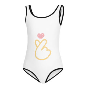 All-Over Print Kids Swimsuit "Heart Gesture"