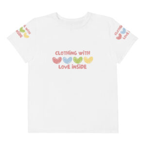 Youth cotton crew neck t-shirt "CLOTHING WITH LOVE INSIDE"