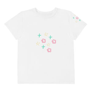 Youth cotton crew neck t-shirt "Petal Glow"