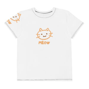 Youth crew neck t-shirt "Meow"