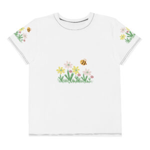 Youth crew neck t-shirt "Bloom Buzz"