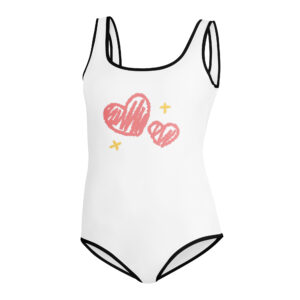 All-Over Print Youth Swimsuit "Sweet Love"