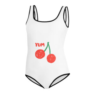 All-Over Print Youth Swimsuit "Cherry Mood"