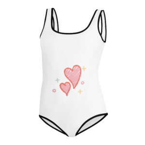 All-Over Print Youth Swimsuit “Sweet Love”