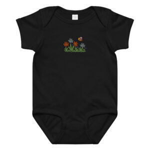 Baby jersey bodysuit "Bloom Buzz"