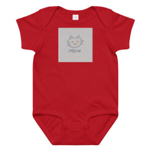 Baby jersey bodysuit "Meow"