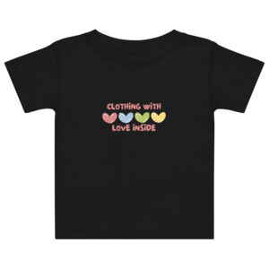 Baby jersey t-shirt "CLOTHING WITH LOVE INSIDE"