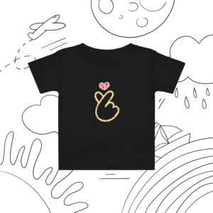 Baby jersey t-shirt "Heart Gesture"