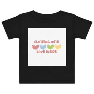 Baby jersey t-shirt  "Clothing with love inside"