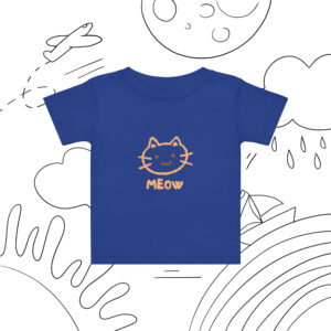 Baby jersey t-shirt "Meow"