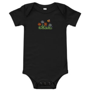 Baby short sleeve one piece "Bloom Buzz"