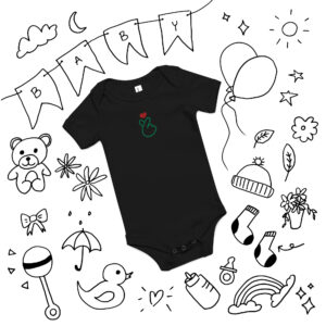 Baby short sleeve one piece "Heart Gesture"