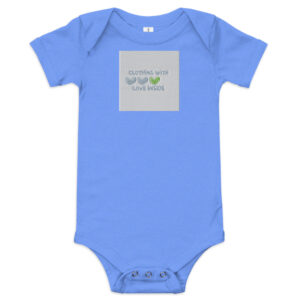 Baby short sleeve one piece  "Clothing with love inside"