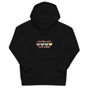 Kids eco hoodie "CLOTHING WITH LOVE INSIDE"