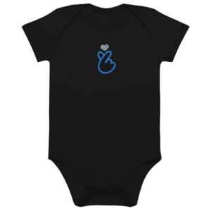 Organic cotton baby bodysuit "Heart Gesture"