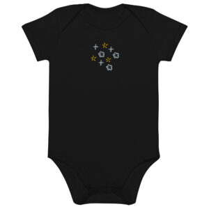 Organic cotton baby bodysuit "Petal Glow"