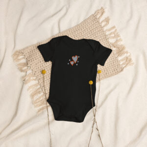 Organic cotton baby bodysuit “Sweet Love”