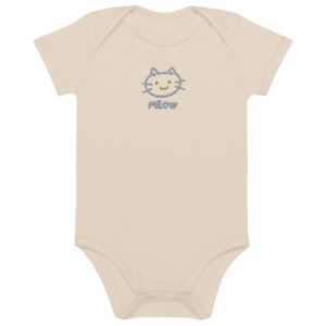 Organic cotton baby bodysuit "Meow"