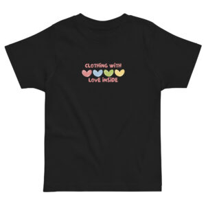 Toddler jersey t-shirt "CLOTHING WITH LOVE INSIDE"