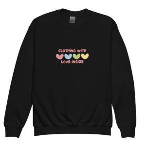 Youth crewneck sweatshirt "CLOTHING WITH LOVE INSIDE"