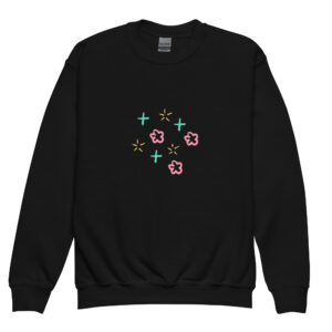 Youth crewneck sweatshirt "Petal Glow"