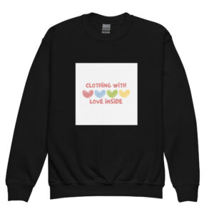 Youth crewneck sweatshirt "Clothing with love inside"