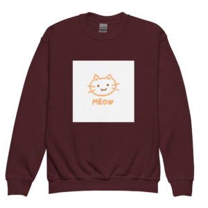 Youth crewneck sweatshirt "Meow"