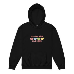 Youth heavy blend hoodie "CLOTHING WITH LOVE INSIDE"