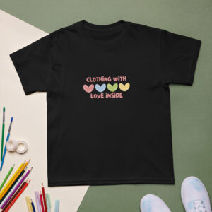 Youth t-shirt "CLOTHING WITH LOVE INSIDE"
