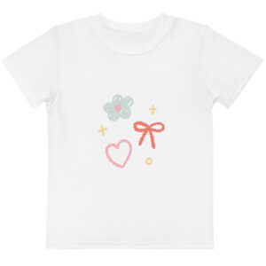 Kids cotton crew neck t-shirt "Soft Doodles"