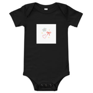 Baby short sleeve one piece "Soft Doodles"