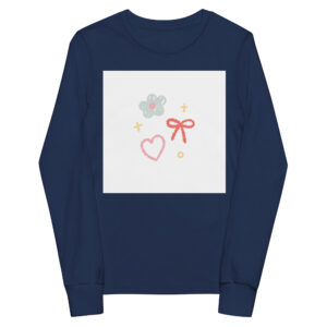 Youth long sleeve tee "Soft Doodles"